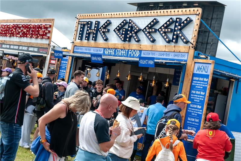 The Greek street food vendor serving fans at Silverstone British Grand Prix